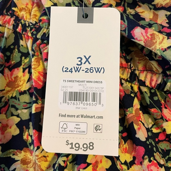 Terra & Sky brown sleeveless mini dress casual sundress - Picture 7 of 9